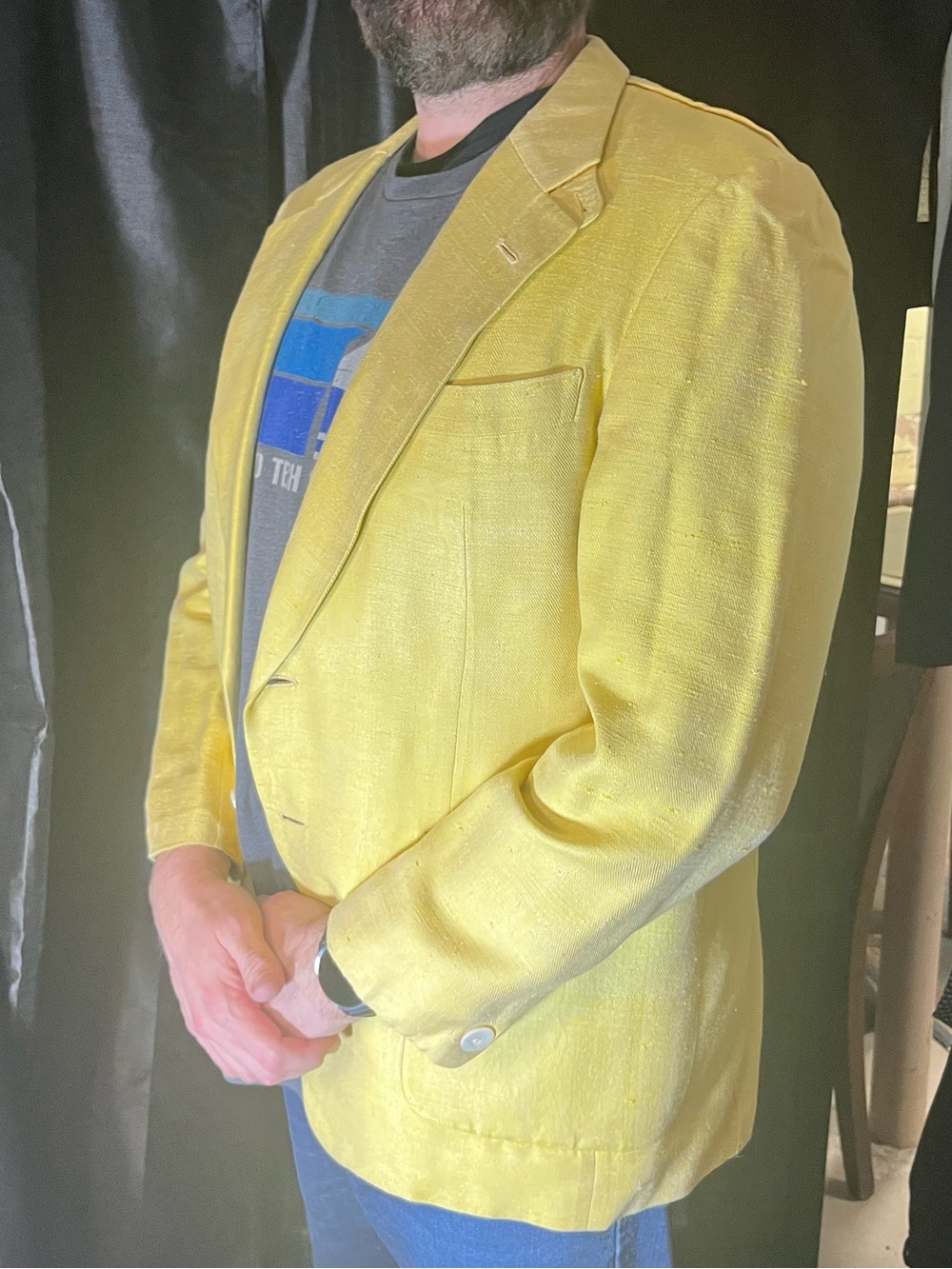 Burberry Cream Satin-Lined Jacket with Navy Label